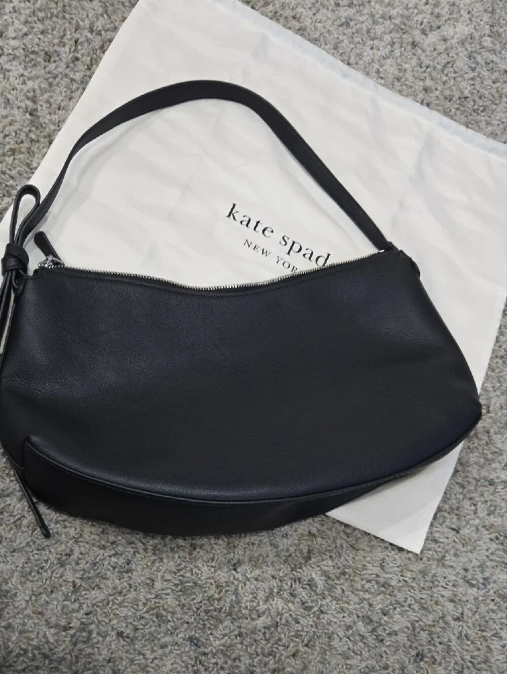 kate spade Black Pebbled Leather Shoulder Hobo